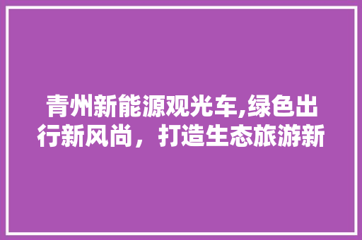 青州新能源观光车,绿色出行新风尚，打造生态旅游新亮点