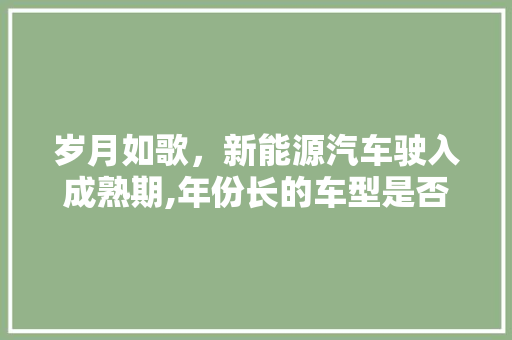 岁月如歌，新能源汽车驶入成熟期,年份长的车型是否更胜一筹