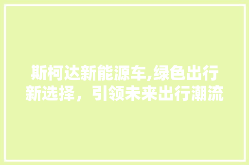 斯柯达新能源车,绿色出行新选择，引领未来出行潮流