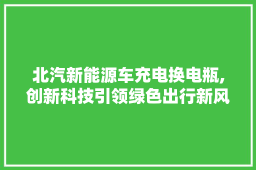 北汽新能源车充电换电瓶,创新科技引领绿色出行新风尚  第1张