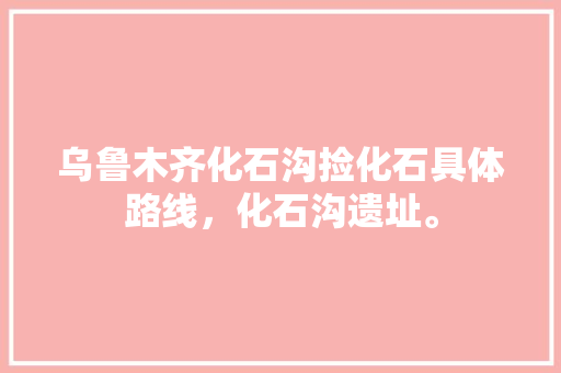 乌鲁木齐化石沟捡化石具体路线，化石沟遗址。  第1张