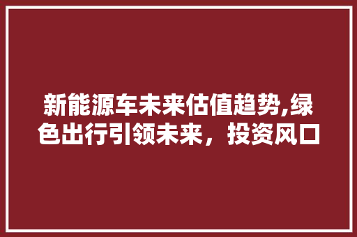 新能源车未来估值趋势,绿色出行引领未来，投资风口悄然来临