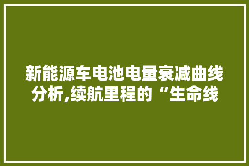 新能源车电池电量衰减曲线分析,续航里程的“生命线”