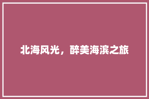 北海风光，醉美海滨之旅