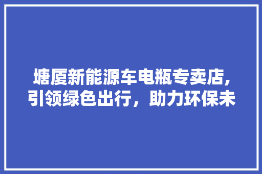 塘厦新能源车电瓶专卖店,引领绿色出行，助力环保未来