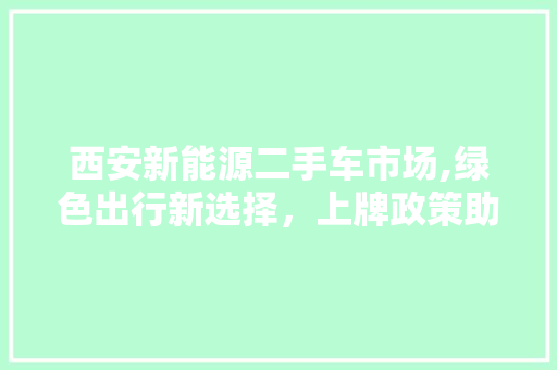 西安新能源二手车市场,绿色出行新选择，上牌政策助力行业发展