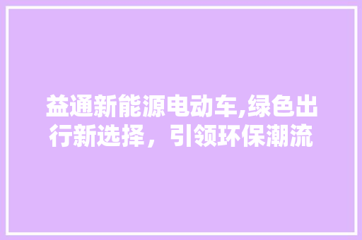 益通新能源电动车,绿色出行新选择，引领环保潮流