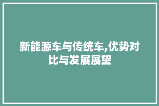 新能源车与传统车,优势对比与发展展望  第1张