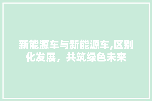 新能源车与新能源车,区别化发展，共筑绿色未来  第1张