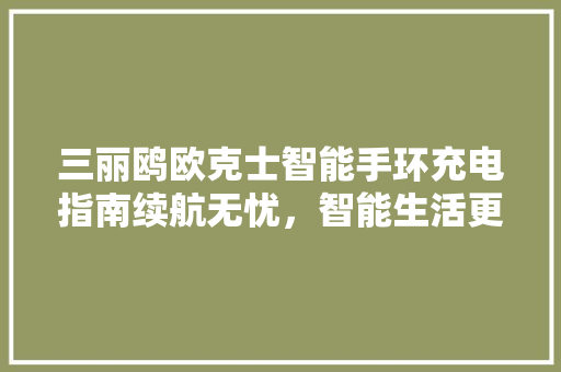 三丽鸥欧克士智能手环充电指南续航无忧，智能生活更便捷