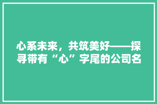 心系未来，共筑美好——探寻带有“心”字尾的公司名字的魅力