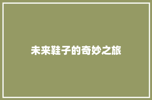 未来鞋子的奇妙之旅