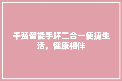 千赞智能手环二合一便捷生活，健康相伴  第1张