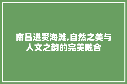 南昌进贤海滩,自然之美与人文之韵的完美融合  第1张
