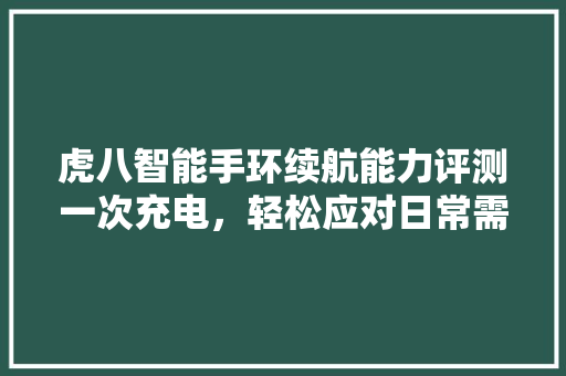 虎八智能手环续航能力评测一次充电，轻松应对日常需求
