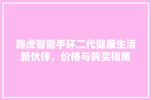 路虎智能手环二代健康生活新伙伴，价格与购买指南