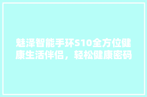 魅泽智能手环S10全方位健康生活伴侣，轻松健康密码