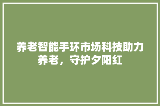 养老智能手环市场科技助力养老，守护夕阳红