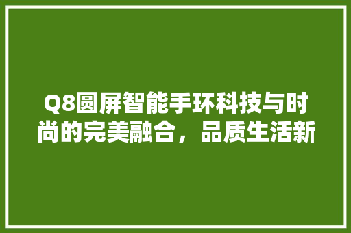 Q8圆屏智能手环科技与时尚的完美融合，品质生活新选择