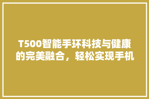 T500智能手环科技与健康的完美融合，轻松实现手机互联