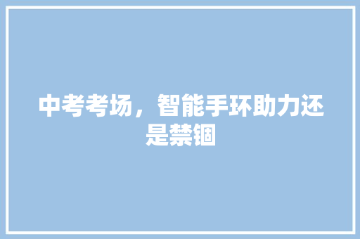 中考考场，智能手环助力还是禁锢