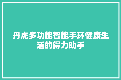 丹虎多功能智能手环健康生活的得力助手