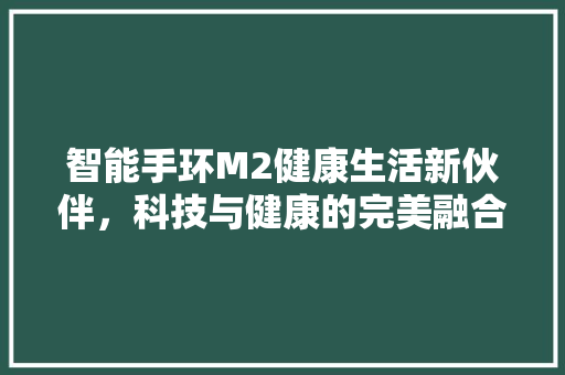 智能手环M2健康生活新伙伴，科技与健康的完美融合