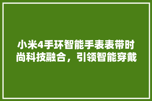 小米4手环智能手表表带时尚科技融合，引领智能穿戴新潮流