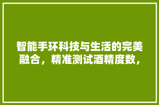 智能手环科技与生活的完美融合，精准测试酒精度数，守护健康生活