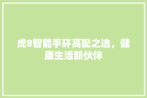 虎8智能手环高配之选，健康生活新伙伴