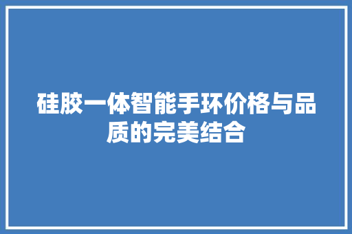 硅胶一体智能手环价格与品质的完美结合  第1张