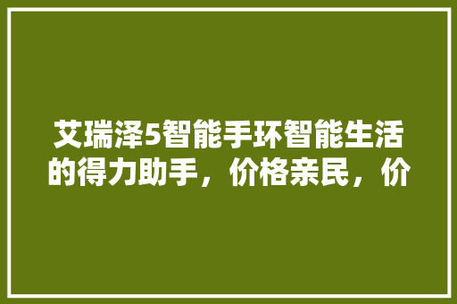 艾瑞泽5智能手环智能生活的得力助手，价格亲民，价比超高！