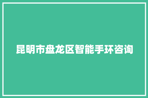昆明市盘龙区智能手环咨询