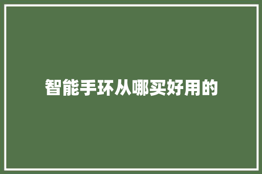 智能手环从哪买好用的