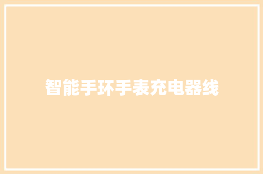 智能手环手表充电器线