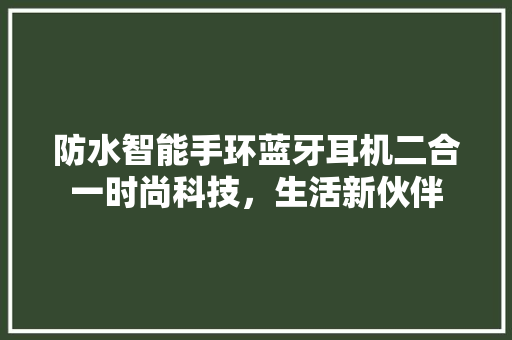 防水智能手环蓝牙耳机二合一时尚科技，生活新伙伴  第1张