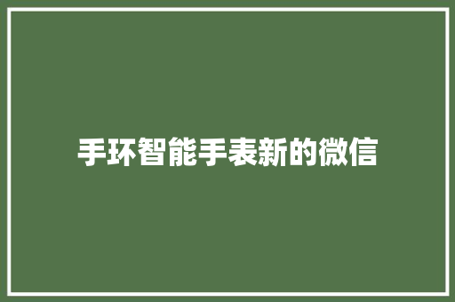 手环智能手表新的微信  第1张