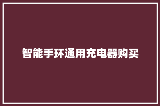 智能手环通用充电器购买
