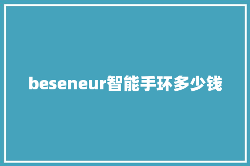 beseneur智能手环多少钱