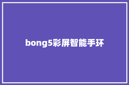 bong5彩屏智能手环  第1张