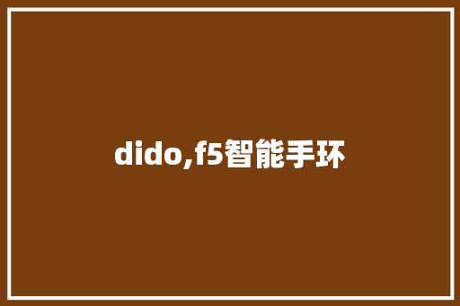 dido,f5智能手环
