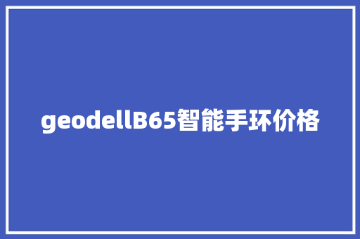 geodellB65智能手环价格