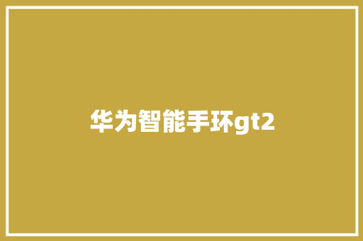 华为智能手环gt2  第1张