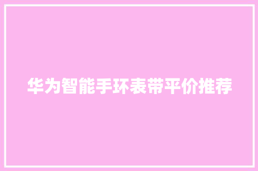 华为智能手环表带平价推荐  第1张