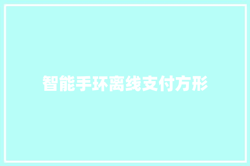 智能手环离线支付方形  第1张