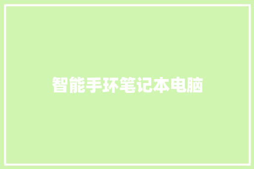 智能手环笔记本电脑  第1张
