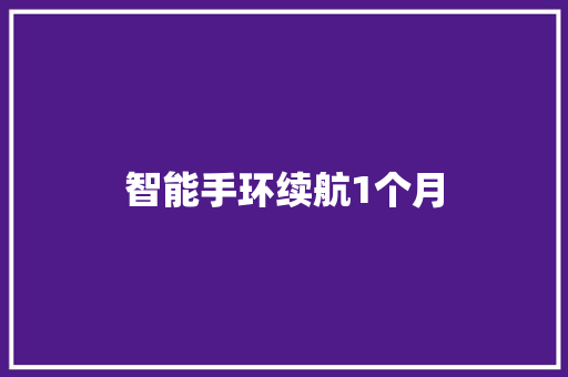 智能手环续航1个月