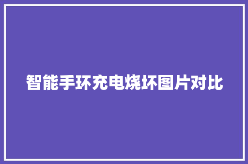 智能手环充电烧坏图片对比