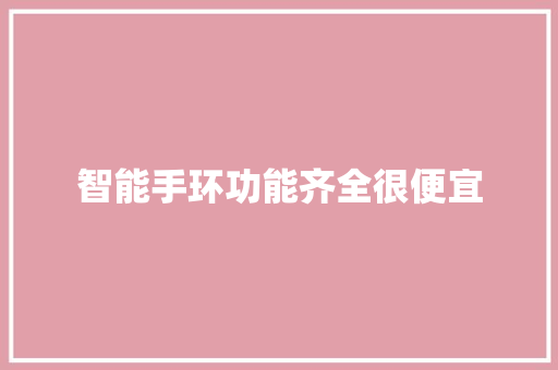 智能手环功能齐全很便宜  第1张