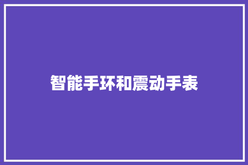 智能手环和震动手表